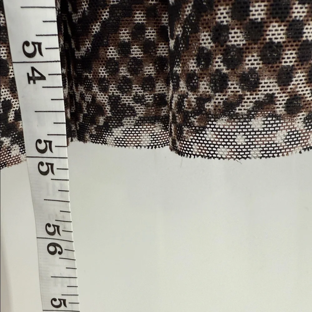 Just Taylor Maxi Dress Sheer Tiered Long Sleeve Boho Print Black L Flowy - Picture 10 of 14